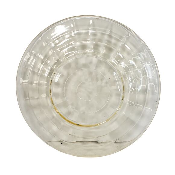 Anchor Hocking Block Optic Salad Plate 8.25" Glass 1930s Vtg Tableware - Picture 1 of 3